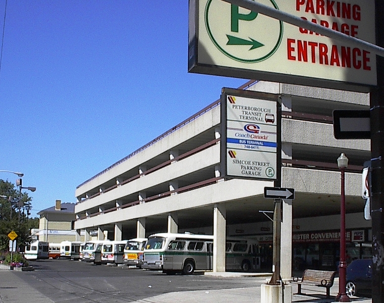 The Peterborough Public Transit and GO Bus station in downtown Peterborough is also a multi-level parking garage